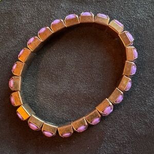 Purple and Gold Stretch Bracelet